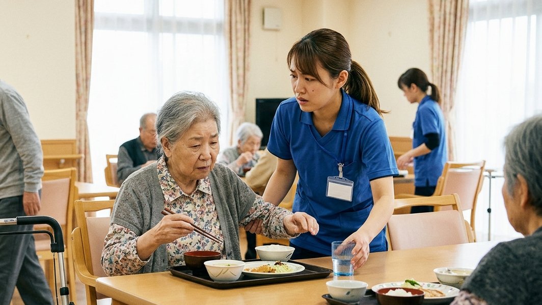 食事介助・嚥下ケアの場面